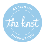 "The Knot" written over a light blue background