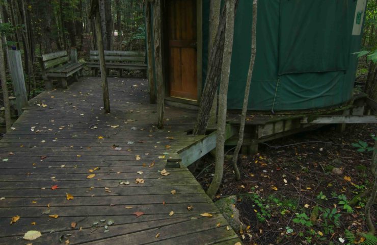 Trail leading to Yurt in Wisconsin