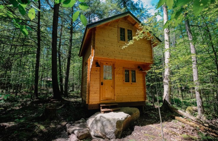 A glamping cabin in wisconsin's northwoods