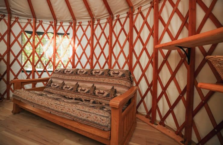 The futon at the Yurt