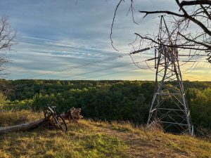 mountain biking view overlooking piers gorge state park